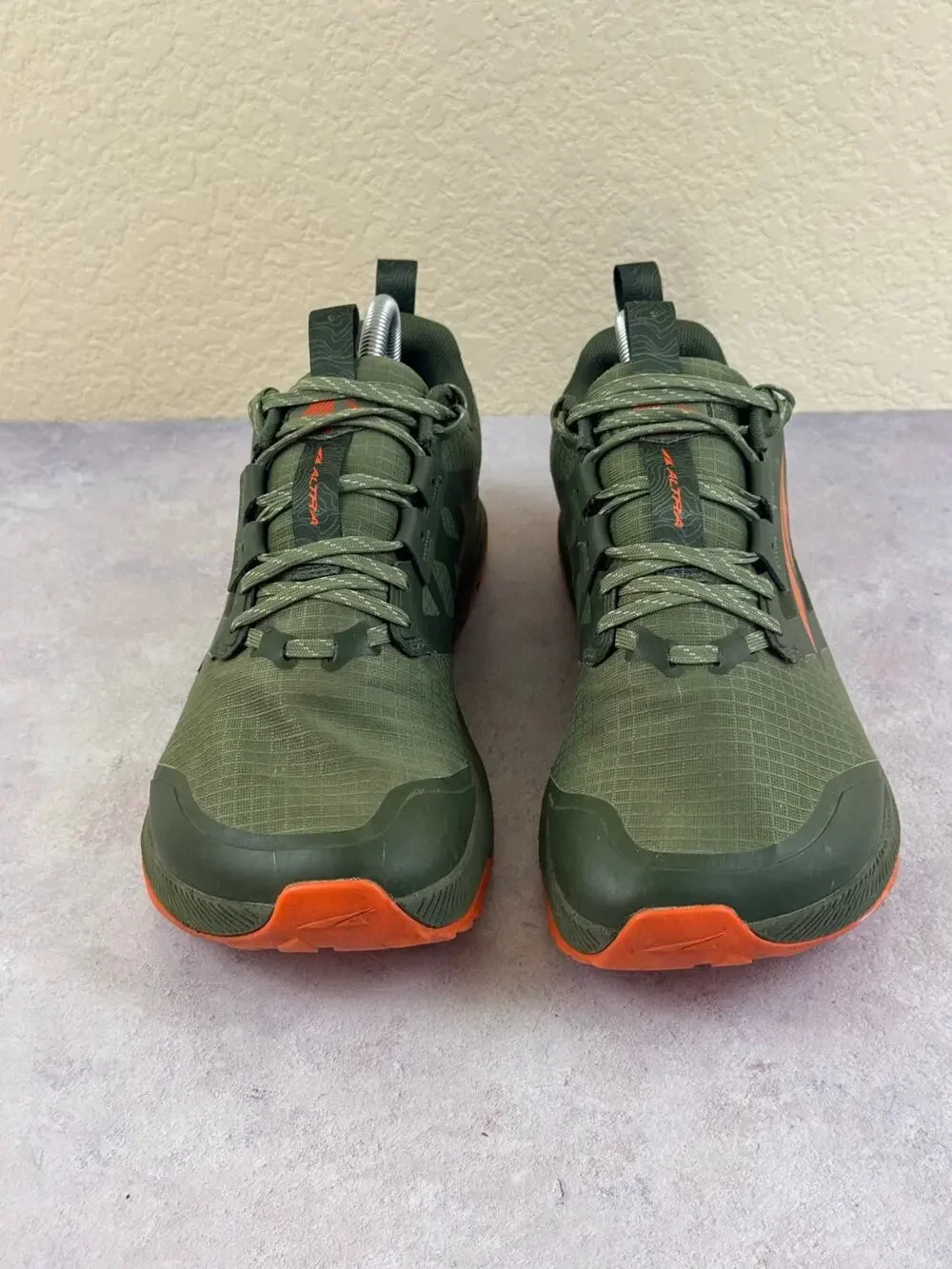 Altra Lone Peak 8 Shoes Mens Size 9 Dusty Olive Orange Trail AL0A85NC315 READ